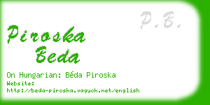 piroska beda business card