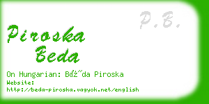 piroska beda business card